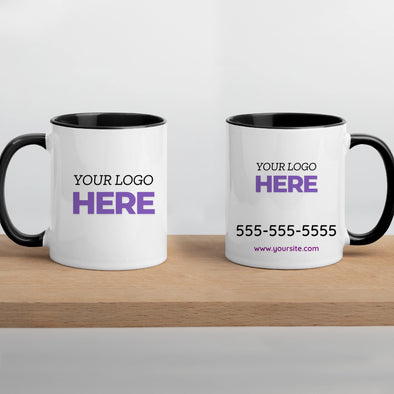 Customizable White Ceramic Mug with Inside Color