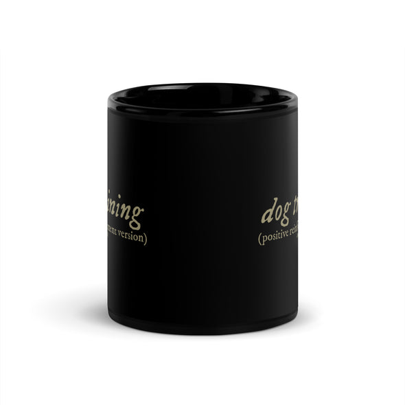 R+ Dog Training Black Mug