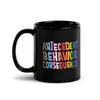 Rainbow ABC Black Mug