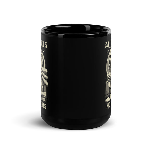 All Treats Black Mug