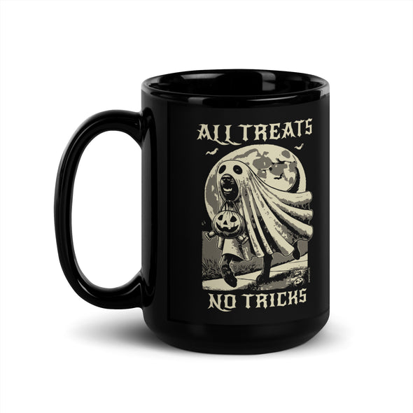 All Treats Black Mug