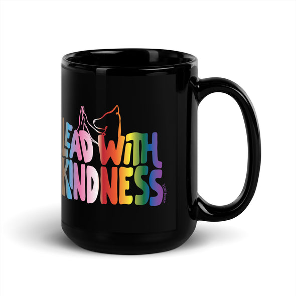 Rainbow Kindness Black Mug