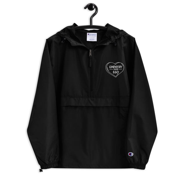 Empathy Over Ego Embroidered Champion Packable Jacket