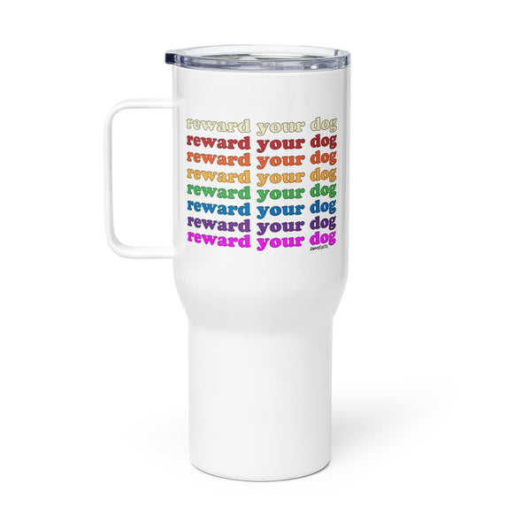 Rainbow Reward Your Dog Travel Mug