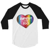 Rainbow Empathy Over Ego Unisex 3/4 Raglan