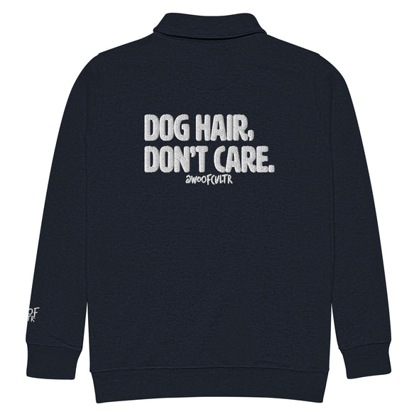 Dog Hair Unisex Fleece Half Zip