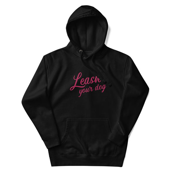 Leash Your Dog (Embroidered) Unisex Fleece Hoodie