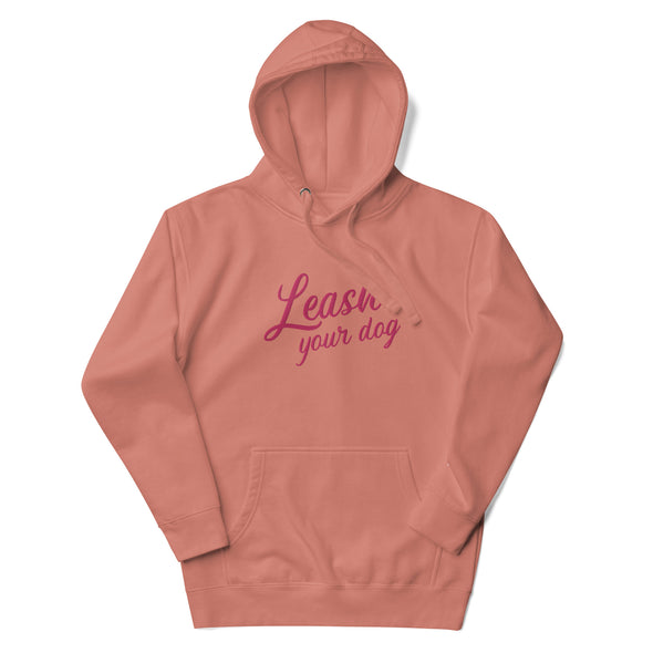 Leash Your Dog (Embroidered) Unisex Fleece Hoodie