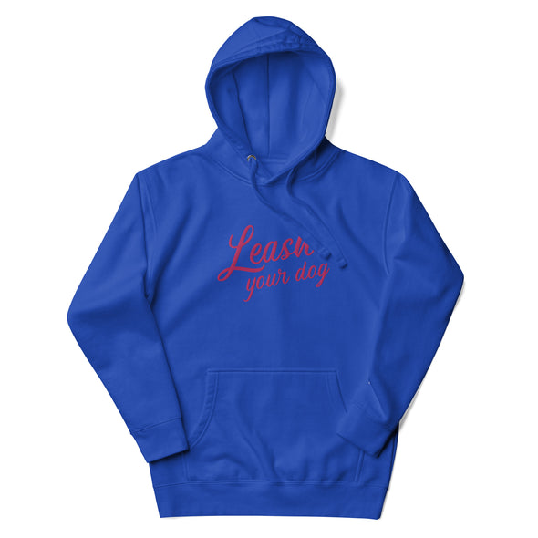 Leash Your Dog (Embroidered) Unisex Fleece Hoodie