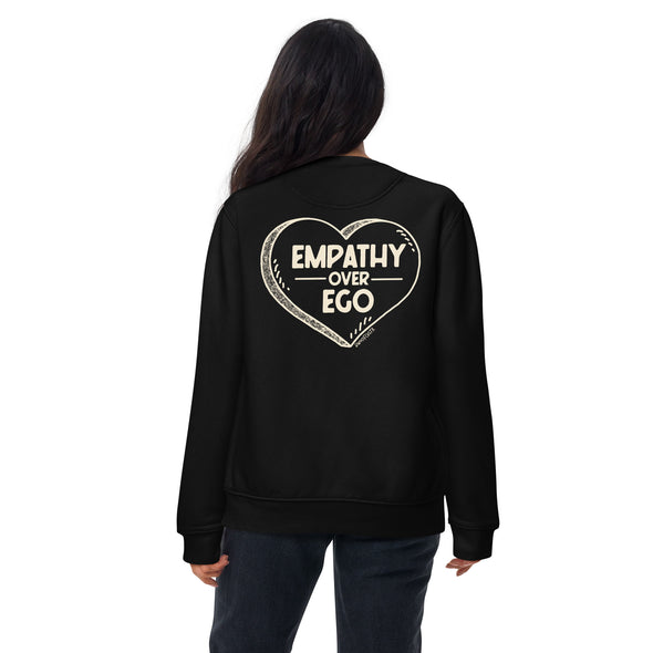 Empathy Over Ego [Front + Back] Unisex Fleece Crewneck