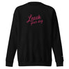 Leash Your Dog (Embroidered) Unisex Fleece Crewneck