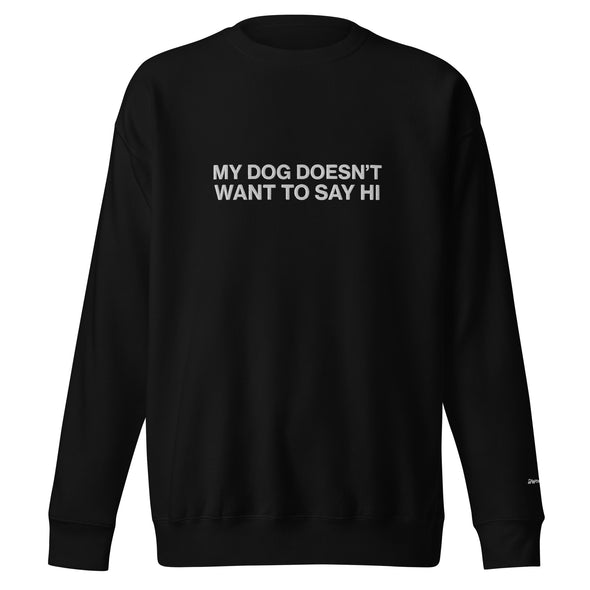 My Dog (Embroidered) Unisex Fleece Crewneck