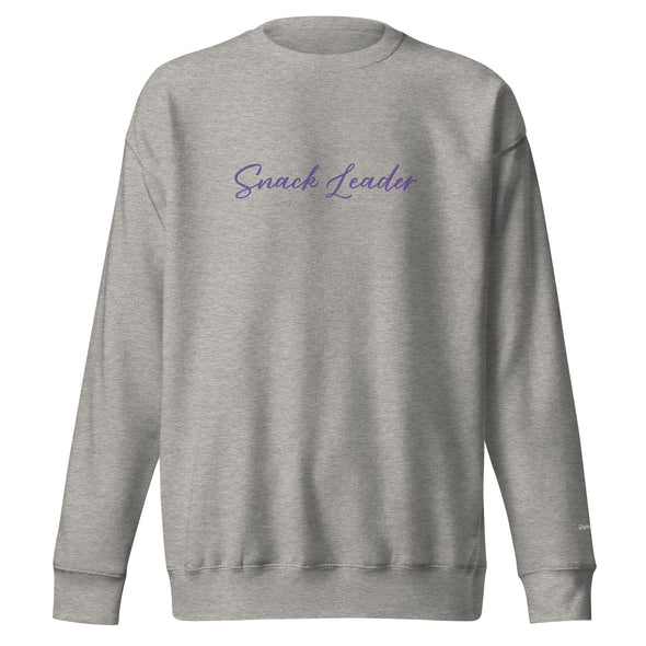 Snack Leader (Embroidered) Unisex Fleece Crewneck