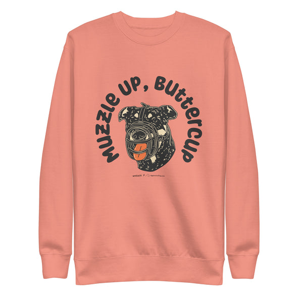 Muzzle Up Unisex Fleece Crewneck