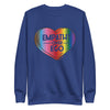 Rainbow Empathy Over Ego Unisex Fleece Crewneck