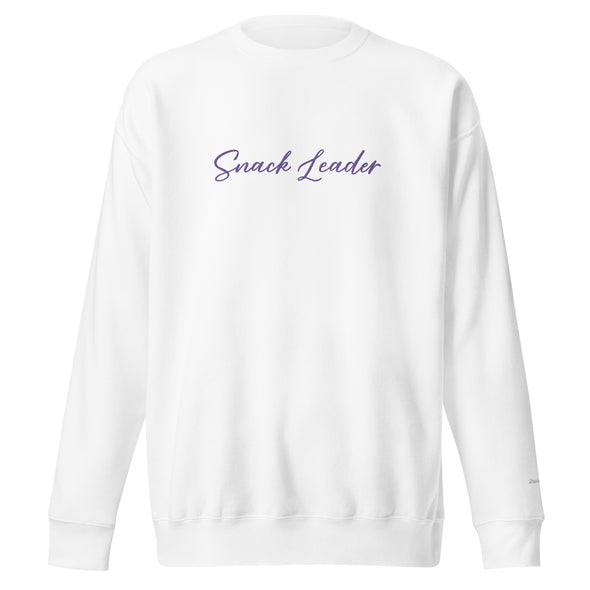 Snack Leader (Embroidered) Unisex Fleece Crewneck