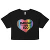 Rainbow Empathy Over Ego Crop Top