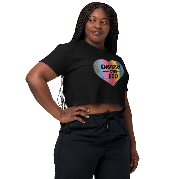 Rainbow Empathy Over Ego Crop Top