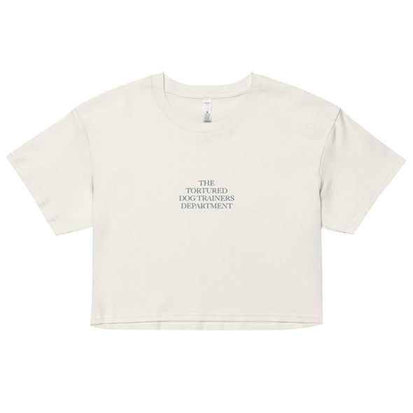 Tortured Dog Trainer Dept. (Embroidered) Crop Top