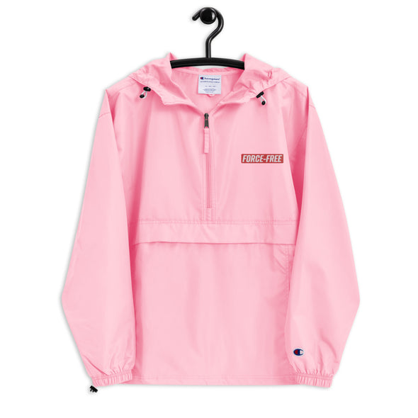 Red FF Embroidered Champion Packable Jacket