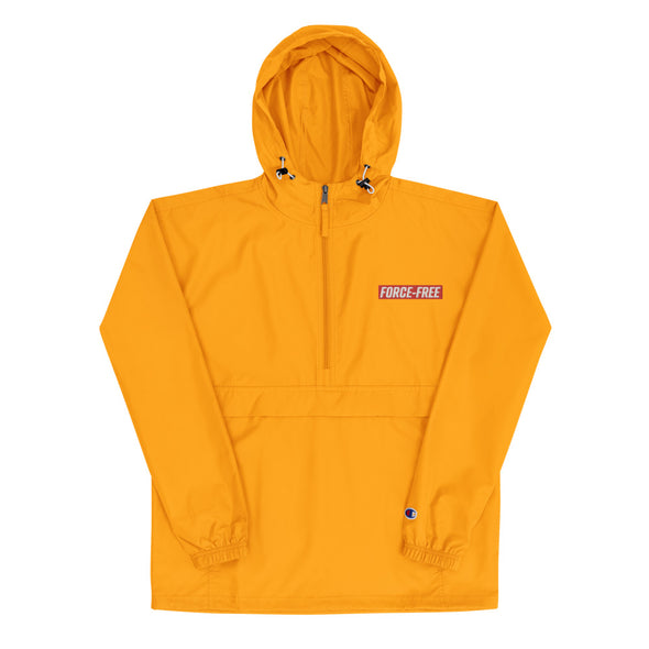 Red FF Embroidered Champion Packable Jacket