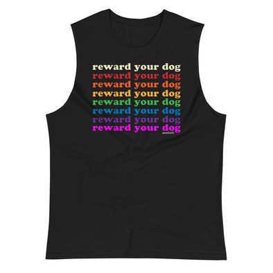 Rainbow Reward Your Dog Muscle Tank